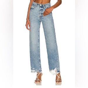 LOVERS + FRIENDS Ryan High Rise Rigid Loose Straight Jeans Women’s Size 24